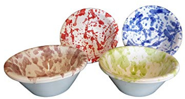Generico Insalatiera in Ceramica di Vietri Dipinta a Mano, Diametro 27 cm, Altezza 10,5 cm, Antipastiera Aperitivo Ciotola Zuppiera Piatto Dolce Frutta