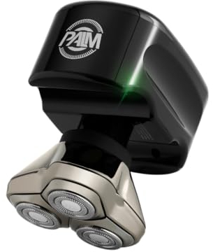 Skull Shaver Palm Afeitadora para Cara y Cabeza – Inalámbrica, Recargable, Uso en Seco y Húmedo – Afeitadora Eléctrica para Hombres, Carga USB – Kit de Cuidado Masculino