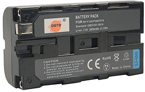 DSTE Batteria di ricambio Compatibile per NP-F550 e NP-F570,NP-F330,NP-F750,NP-F970 e CCD-RV100 CCD-RV200 CCD-SC5 CCD-SC55E CCD-SC55 CCD-SC6 CCD-SC7/E CCD-SC9 C9 CD-TR1. Fotocamera