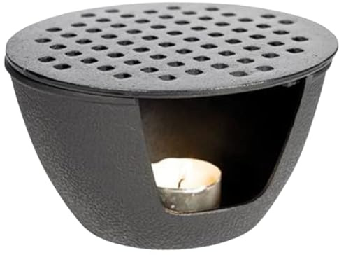 teemando® Stövchen Zhejiang Gusseisen, schwarz Ø ca. 15 cm, Höhe ca. 8 cm