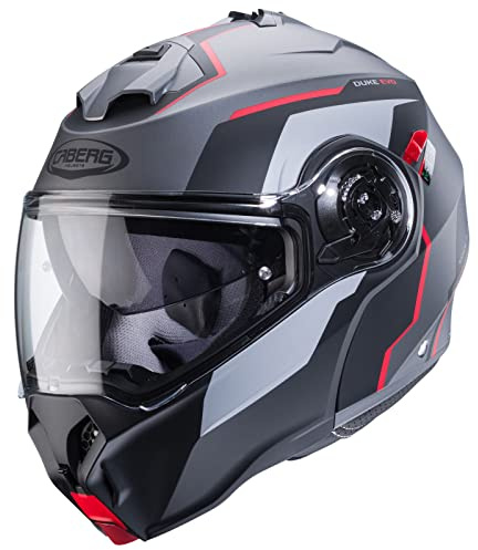 CABERG HELMET DUKE EVO MOVE MATT GUN METAL/BLACK/RED M