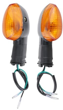 Baceyong intermitentes moto,1 indicadores de motocicleta intermitentes de giro de motocicleta, luz ámbar LED, compatible con Yamaha FZ1 FZ6 FZ-25 FZ-03 FZ-07, lente ámbar