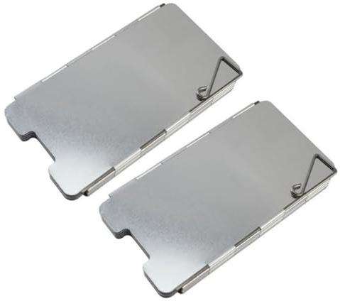 Amosfun Windschutz mit 9-teiligem Faltbarem Design aus Aluminiumlegierung Leicht zu Transportieren und Einrastverschluss 2 Stück für Campingkocher für Camping und Outdoor