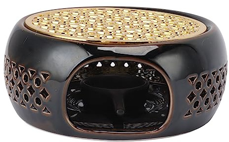 Teapot Warmer Base, Ceramic Teapot Warmer for Keeping Tea Water Warm | 15cm, Tea Light Candle Holder, Teapot Heating Warmer Base for Coffee Tea Milk Food, Gift for Home and Office