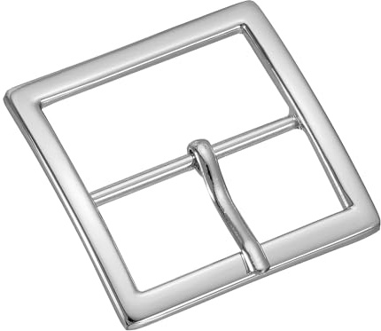QUARKZMAN Metall Rollen Schnalle 38mm Gürtelschnallen zum Wechseln Silber | Einzelspangen Gürtelschnalle, Mit Quadratischem Mittelsteg Schnalle, Für Schuhe DIY Taschen Zubehör Gürtel