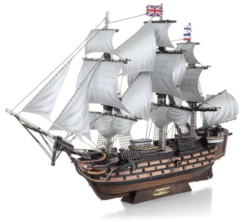 Metal Earth 3D Metallbausatz Flaggschiff HMS Victory ab 14 Jahre | Präzise lasergeschnittene Metallteile zum Zusammenstecken ohne Klebstoff. Detailreiche Modelle mit bebilderter Bauanleitung