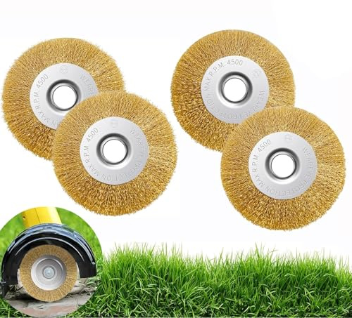 Fogborste set om 4 | multiborste tillbehör för GLORIA, ersättningsborste av metall för borttagning av flätor och mossa | 10 mm bredd | Weedbrush tillbehör, ersättningsborste