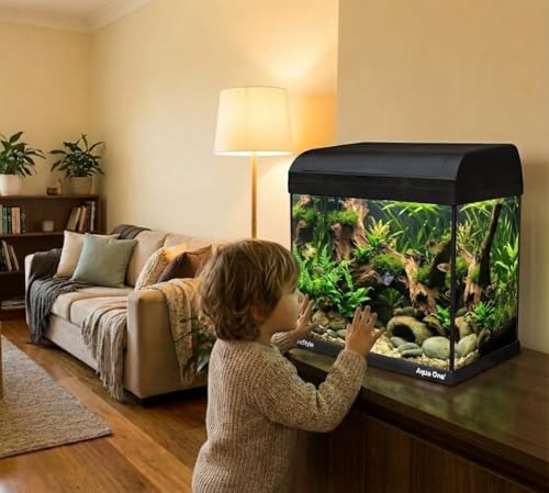 Love Aquatics Style 32 Aquarium Set-Includes Filter, Lights and Pump 14L Glass Fish Tank. Perfect for Goldfish and small Tropical fish