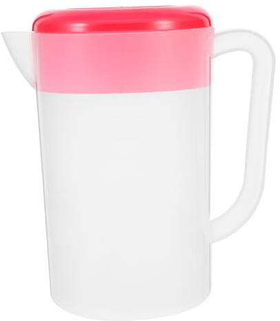 OKUMEYR Brocca per Bevande Freddi 2000 Ml in Plastica con Coperchio Brocca per Acqua Frutta Succo e Latte