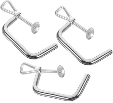 HOLIDYOYO 3pcs Pasta Machine Holder Clips Metal Replacement Kitchen Accessories for Manual Noodle Maker Fixing Tool Compatible Handheld Pasta Maker