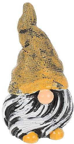 Happyyami Ornement de Nain en résine Jouets Nains Maisons de fées pour Les Jardins Mini Figurine de Jardin Femme Ornement de GNOME en résine Artisanat de de Jardin GNOME Mignon Orange