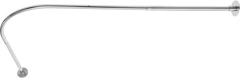 Barra de cortina de ducha en forma de L ajustable para cabinas de ducha para bañera esquina sin taladrar barra de ducha de con fácil instalación 90-130 cm