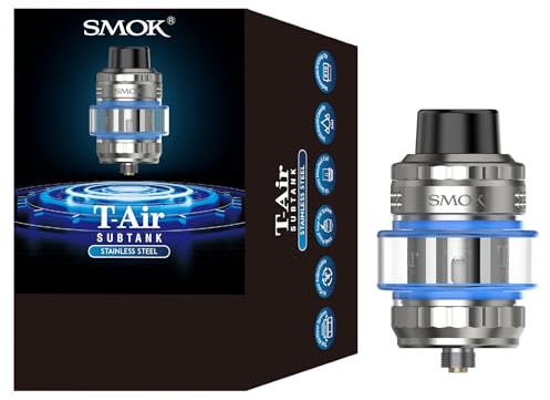 SMOK T-Air Subtank Tanque Vape 5ml Llenado Superior Doble Ranura Airflow Panal 510 Rosca Bobina TA 0.2ohm TA 0.15ohm Anti-Fugas Atomizador Acero Inoxidable Sin Nicotina