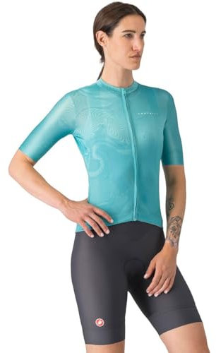 CASTELLI Cuissard à bretelles Prima 2 DT, Gris foncé/bleu piscine, Small
