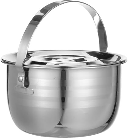 Veemoon Kochtopf mit Antihaftbeschichtung und Ergonomischem Griff Camping aus Edelstahl 2400ml beim Wandern und Picknick für Effizientes Kochen