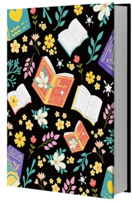 NBEADS Couverture de Livre de Fleurs, Modèle de Livre Housse de Protection en Tissu Extensible et Réutilisable pour Livres à Couverture Rigide et Livres de Poche Jusqu'À 20.6 x 27.4cm