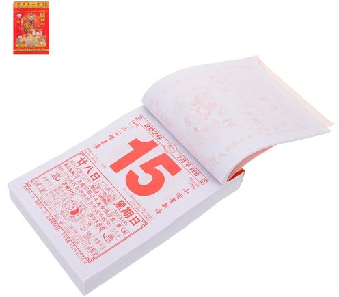 Didiseaon 2026 Wall Calendar: 2026 Chinese New Year Calendar Multi Paper Kitchen Counter Storage Dining Table Service Workshop Bench Layout Craft Project Setup Wedding Party Display