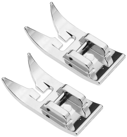 YUVKIN Lot de 2 Pied de Biche Universel Pied Presseur pour Machine à Coudre Accessoires de Couture Compatibles avec Singer Brother Janome à Tige Basse