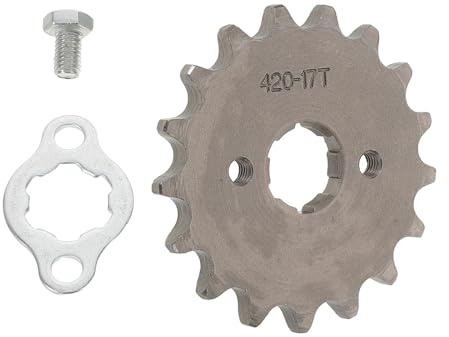 Hemobllo Pignone Anteriore per Motocicletta Fuoristrada 420 20 Mm 17 Denti in Materiale Resistente per Parti di Minimoto e Sostituzione Ruota Dentata Compatibile Scooter e Bici da Gara