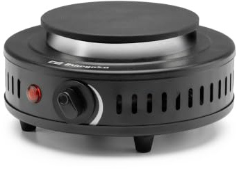 Orbegozo PE 2606 Placa Eléctrica Portátil 500W Diámetro 11 cm | Termostato Regulable, Protección Sobrecalentamiento, Indicador Luminoso, Base Antideslizante