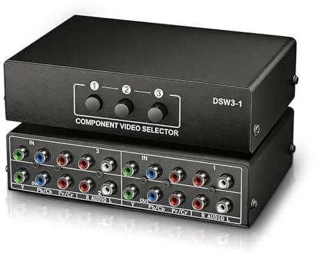 Linkstyle Commutateur Audio vidéo 3 Ports AV RCA