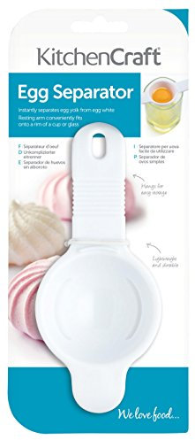 KitchenCraft Herramienta separadora de huevos, plástico, 14 x 6,5 cm, blanco