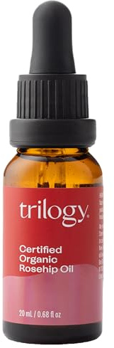 Trilogy Certified Organic Rosehip Oil, Intensive Nourishment, Improves Appearance of Scars, Stretch Marks, Fine Lines, & Wrinkles, 0.68 fl oz