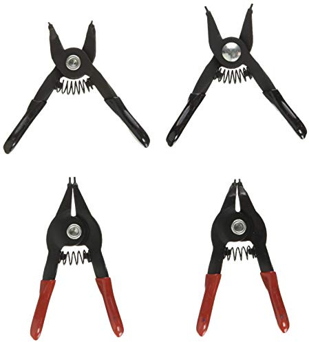Laser 3395 4-delat set med miniklämmor, svart/röd