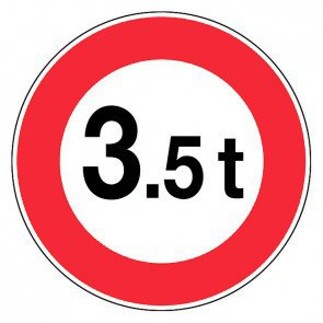 Panneau Interdit aux 3,5 T - Rigide Ø300mm - 4063492