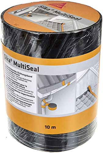 SIKA - Nastro sigillante bituminoso autoadesivo Multiseal Grigio-Nero - Riparazioni istantanee per tetti e grondaie - Impermeabile al 100%, facile da applicare e ultra resistente - 200mm x 10m