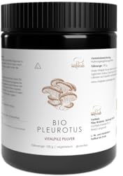 Pilze Wohlrab - Bio Pleurotus Pulver, 100 g reines Austernpilze Pulver mikrofein, Vitalpilze Pulver - Höchste Bio-Qualität