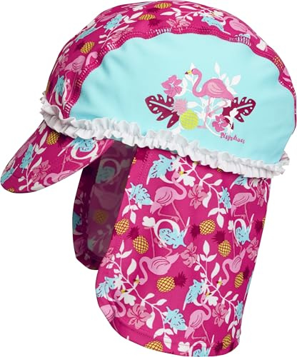 Playshoes Mössa för flickor UV-skydd badmössa, badmössa flamingo