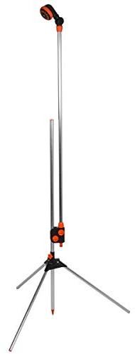 rg-vertrieb Gartendusche Gartenbrause Alu 150-210cm Pooldusche Campingdusche (150-210 cm mit Stativ)