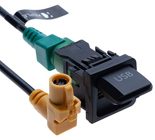 USB Switch and Connecting Wire Harness RCD510 RNS315 Compatible with VW Volkswagen Bora Polo Jetta MK5 F R7X9 Rabbit Golf MK6 Sagitar Scirocco Touran Tiguan | 4 pin Cable for vehicle Radio | 1m