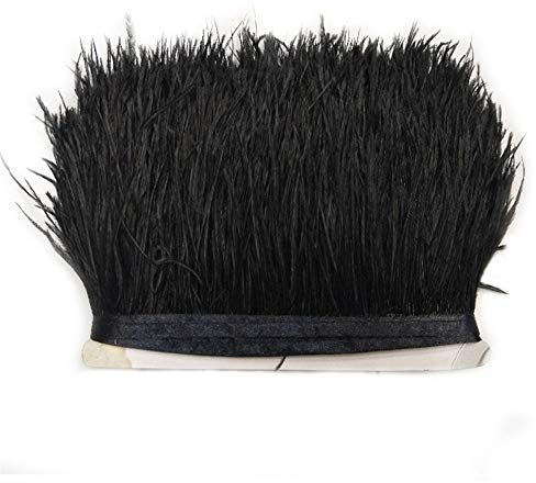 Nicole Knupfer Feder fransen Band Straußenfedern Stoffstreifen für Bekleidung DIY Nähen Handwerk Kostüme DIY Dekoration (101#,2M)…