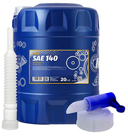 MANNOL 20 Liter, SAE 140 GL-1 Traktor GETRIEBEÖL + HAHN + Schlauch