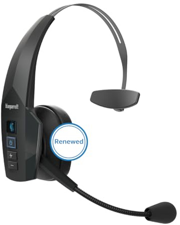BlueParrott B350-XT Noise Cancelling Bluetooth Headset - Updated Design with Industry Leading Sound & Improved Comfort, Hands-Free Headset w/Expanded Wireless Range & IP54 Rated Protection (Renewed)