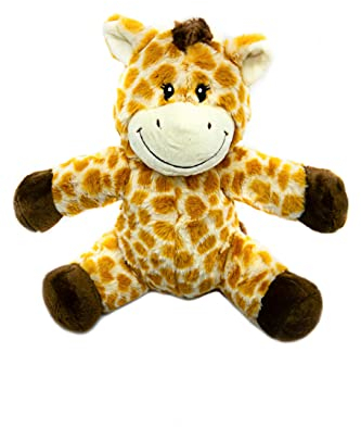 Wärmetier 23 cm - Wärme Kuscheltier - Kirschkernkissen Tier - Wärmekissen Tier - Kuscheltier Wärmekissen - Wärmekissen Baby - Wärmekissen Kuscheltier - Stofftier Giraffe - Abnehmbarer Saatbeutel