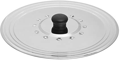 1 x Deckel aus Edelstahl – Universalschutz gegen Spritzer – Dampfloch in verschiedenen Größen – geeignet für Töpfe und Pfannen mit einem Durchmesser von 26, 28, 30 cm