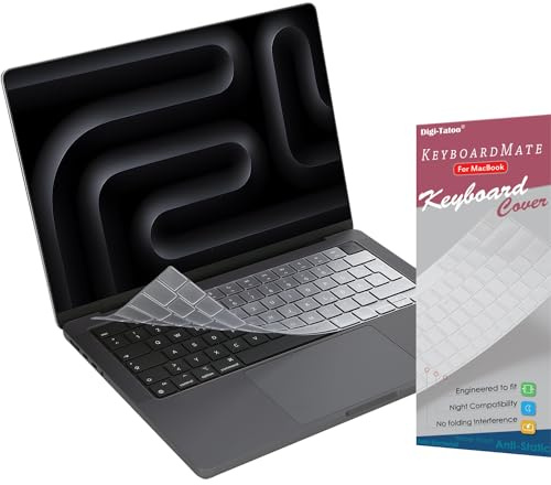 Digi-Tatoo Film de Protection du Clavier Compatible avec MacBook Neo MacBook Air 13/15 Pro 14/16 2026~2022 M5 M4 M3 M2 Max Pro,EU ISO Layout