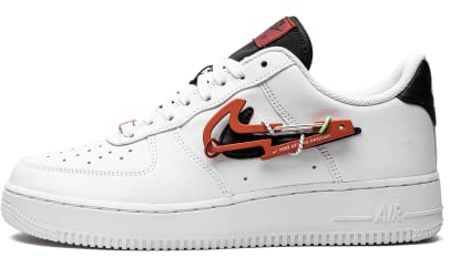 NIKE Air Force 1 '07 Premium Karabiner Swoosh, weiß, 42.5 EU