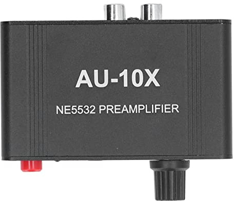 ASHATA Kopfhörerverstärker, 20-Db-Stereo-Tonsignal-Phono-Vorverstärker, Kopfhörer-Vorverstärker mit 3,5-mm-Kopfhörer-Eingangsausgang