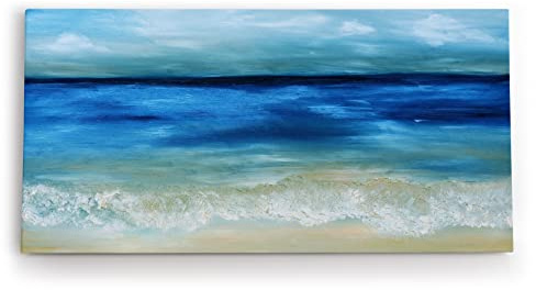 Paul Sinus Wandbild 120x60cm Meer Strand Horizont Himmel Abstrakt Wellen