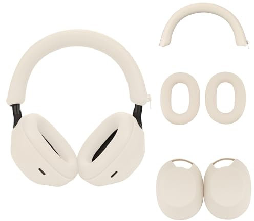 Silikonhülle Kompatibel für Sony WH-1000XM5,Kopfhörer Schutzhülle,Ohrmuscheln Kompatibel für Sony xm5,WH-1000XM5 Zubehör Soft Silikon Skin Protector-Gray