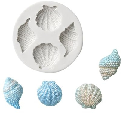 NIXNUT Fondant Kuchen Schokoladenform Silikon Keks Süßigkeiten Form Backen DIY Küchenwerkzeug Party Dekorieren Marine Tier Muschel Muschel Muster