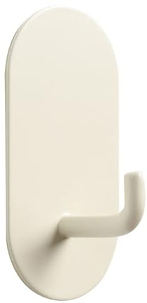Mumusuki Gancho de Pared Adhesivo Crema de Hierro, Gancho de Toalla Decorativo Resistente con Alta Capacidad de Carga para Cocina, Baño y Dormitorio