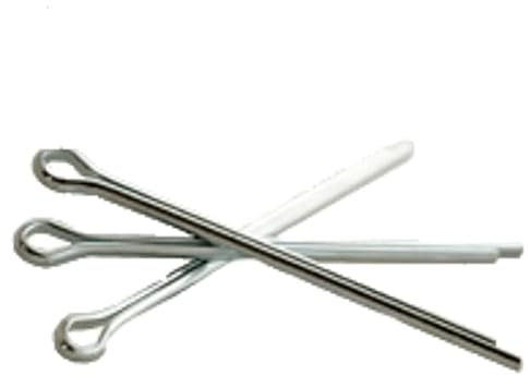1/4 x 4 Inch Cotter Pins (Pack of 5), Extended Prong Square Cut, Zinc Plated Steel, Split Pins Fasteners - by Chipmunk Hardware, SS260592