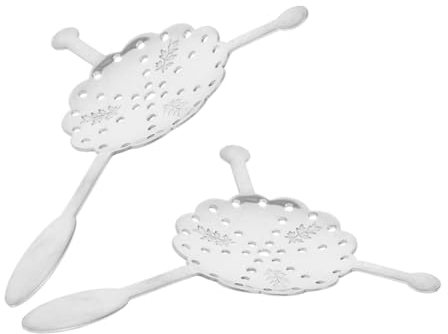 COLLBATH 2stücke Multifunktions-absinthlöffel Aus Wiederverwendbarer Absinthfilter Feiner Tropfer Barlöffel Mit Zuckerwürfel-integration Für Cocktails Und Servieren