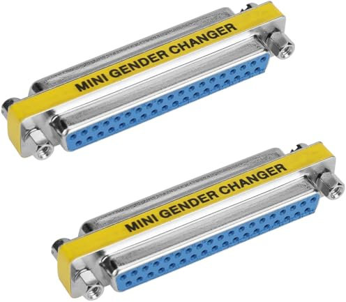 VISSQH 2 Pezzi DB37 Femmina a Femmina Accoppiatore Connettore,37 pin DB37 seriale adattatore per Gender Changer,trasferimento dati e connessione dispositivi