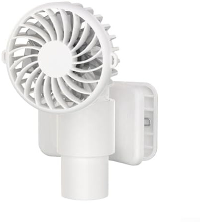 Mini-Ventilator mit Clip, geräuscharmer Bedienung und einstellbarer Windrichtung für Komfort (weiß)